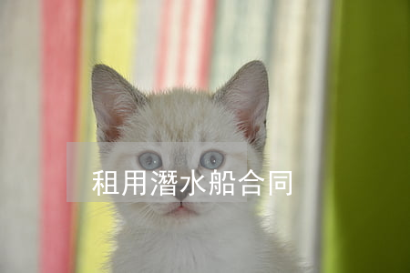 租用潛水船合同
