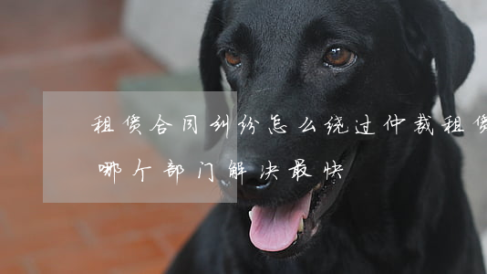 租赁合同纠纷怎么绕过仲裁(租赁合同纠纷找哪个部门解决最快)