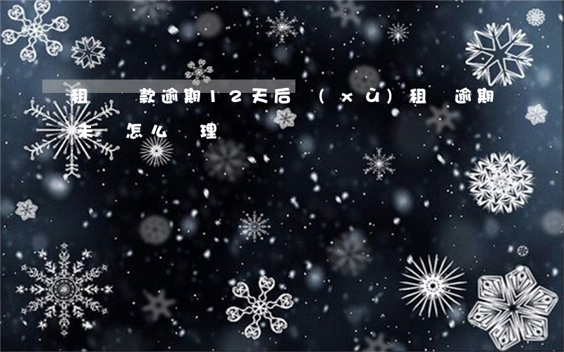 租車還款逾期12天后續(xù)(租車逾期未還怎么處理)