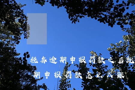 税务逾期申报罚款之后就正常了吗-税务逾期申报罚款怎么入账