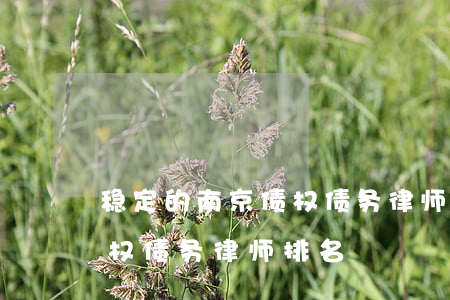 稳定的南京债权债务律师收费多少-南京债权债务律师排名