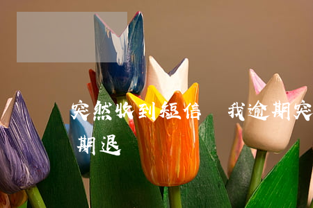 突然收到短信說我逾期 突然收到短信說我逾期退訂