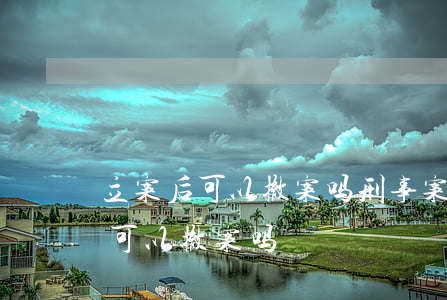 立案后可以撤案吗(刑事案件公安机关立案后可以撤案吗)