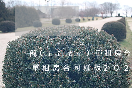簡(jiǎn)單租房合同(簡(jiǎn)單租房合同樣板2020)