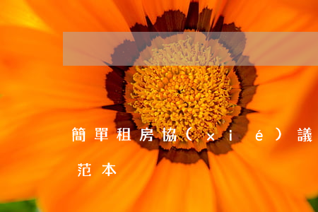 簡單租房協(xié)議范本(租房簡單合同范本)
