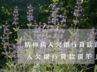 精神病人欠銀行貸款還不上怎么辦-精神病人欠銀行貸款還不上怎么辦呢