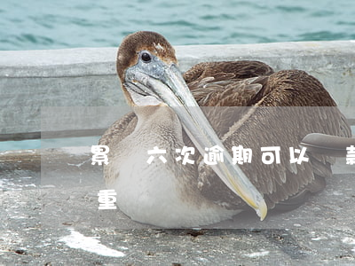 累計六次逾期可以貸款嗎(貸款逾期六個月嚴重嗎)