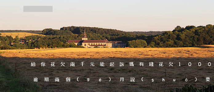 給你花欠兩千元能起訴嗎(有錢花欠1000,逾期兩個(gè)月,說(shuō)要起訴我)