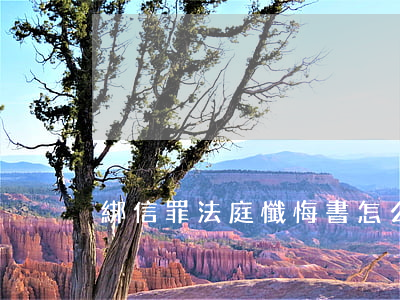 綁信罪法庭懺悔書怎么寫(法院懺悔書)