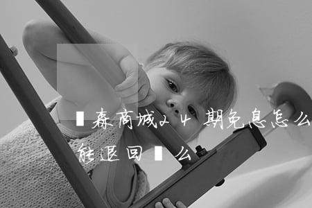 綠森商城24期免息怎么分期(綠森商城的錢能退回來么)