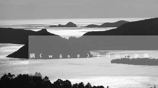 網(wǎng)上可以上訴嗎