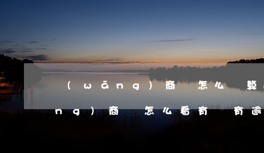 網(wǎng)商貸怎么樣算逾期(網(wǎng)商貸怎么看有沒有逾期)