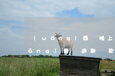網(wǎng)商貸晚上還算逾期嗎(網(wǎng)商貸逾期還款的后果,真是坑到你無法想象)