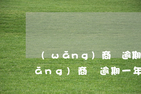 網(wǎng)商貸逾期10天可以(網(wǎng)商貸逾期一年逾期費(fèi))
