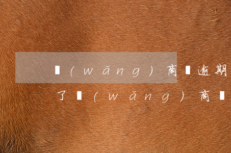 網(wǎng)商貸逾期了3個(gè)月了(網(wǎng)商貸逾期了3個(gè)月了)
