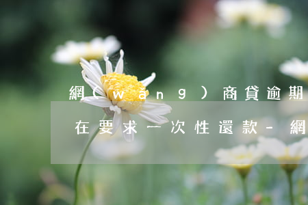 網(wǎng)商貸逾期了現(xiàn)在要求一次性還款-網(wǎng)商貸逾期了現(xiàn)在要求一次性還款合法嗎