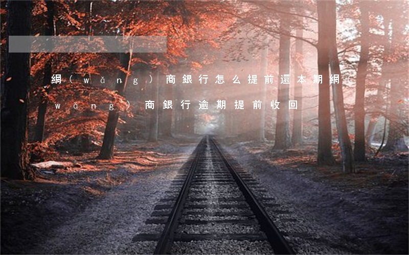 網(wǎng)商銀行怎么提前還本期（網(wǎng)商銀行逾期提前收回）