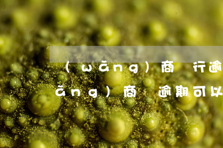 網(wǎng)商銀行逾期分期還款(網(wǎng)商貸逾期可以申請(qǐng)分期還款嗎?)