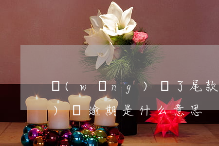 網(wǎng)簽了尾款逾期(網(wǎng)簽逾期是什么意思)