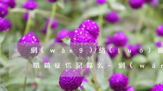 網(wǎng)絡(luò)逾期記錄可以撤銷征信記錄么-網(wǎng)絡(luò)逾期記錄可以撤銷征信記錄么嗎