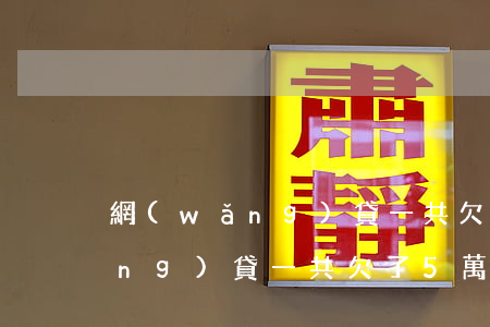 網(wǎng)貸一共欠了5萬-網(wǎng)貸一共欠了5萬怎么辦