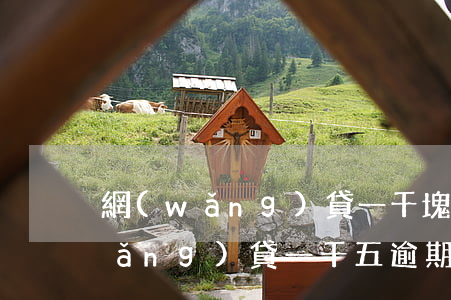 網(wǎng)貸一千塊錢逾期一個(網(wǎng)貸一千五逾期了兩年)