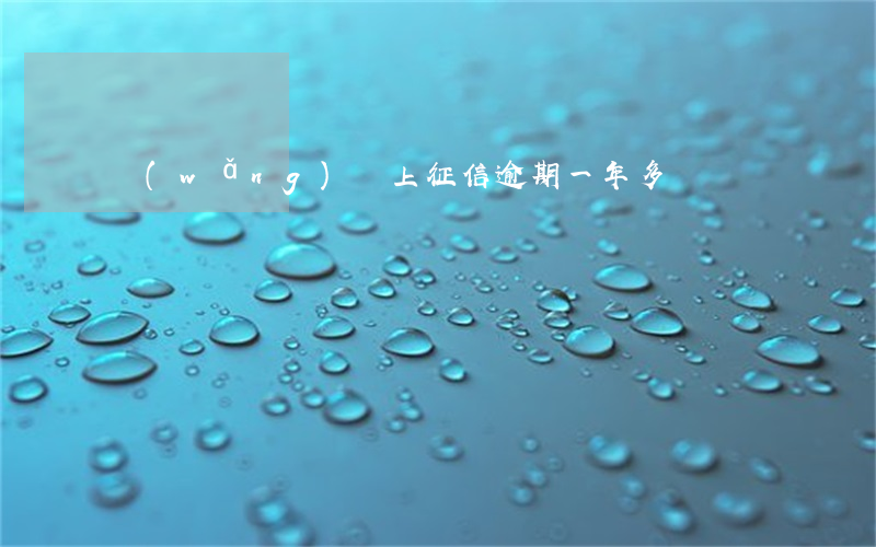 網(wǎng)貸上征信逾期一年多