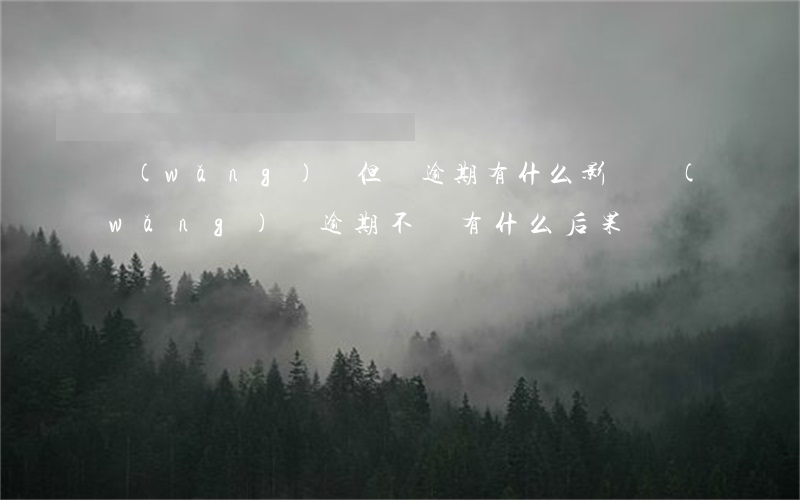 網(wǎng)貸但沒逾期有什么影響(網(wǎng)貸逾期不還有什么后果)