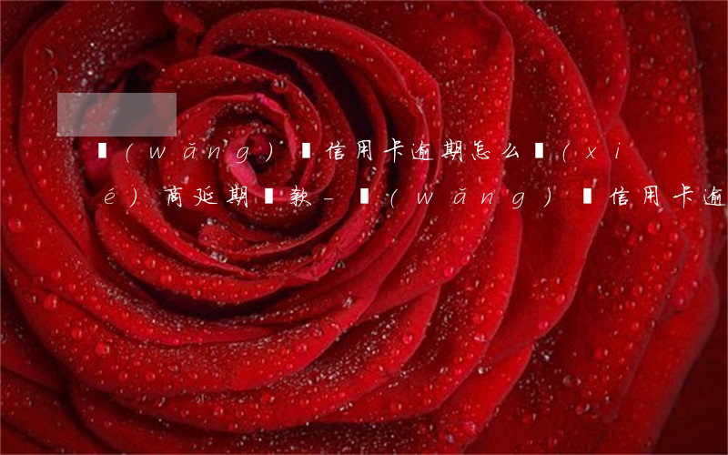 網(wǎng)貸信用卡逾期怎么協(xié)商延期還款-網(wǎng)貸信用卡逾期怎么協(xié)商延期還款呢