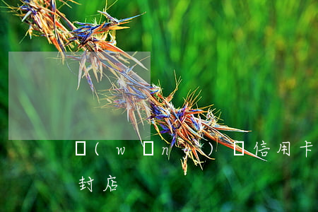 網(wǎng)貸信用卡逾期會(huì)封店