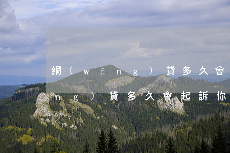 網(wǎng)貸多久會真正起訴(網(wǎng)貸多久會起訴你)