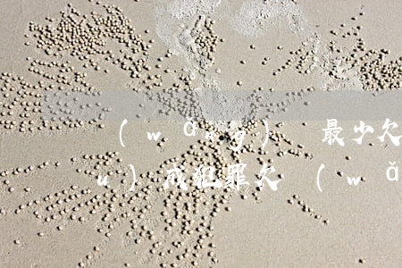 網(wǎng)貸最少欠多少錢才構(gòu)成犯罪(欠網(wǎng)貸多少會被刑拘)