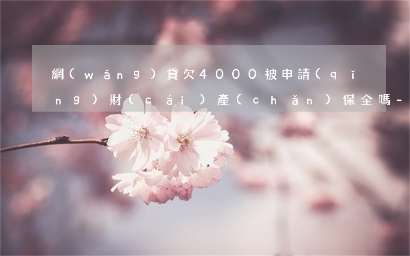 網(wǎng)貸欠4000被申請(qǐng)財(cái)產(chǎn)保全嗎-網(wǎng)貸欠4000被申請(qǐng)財(cái)產(chǎn)保全嗎有影響嗎