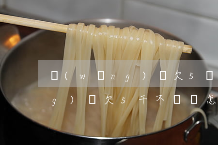 網(wǎng)貸欠5萬還不了(網(wǎng)貸欠5千不還會怎么樣)