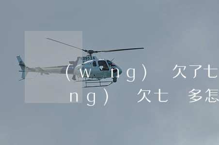 網(wǎng)貸欠了七萬五怎么辦(網(wǎng)貸欠七萬多怎么還)