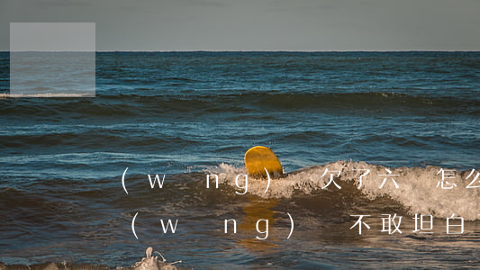 網(wǎng)貸欠了六萬怎么坦白(多次欠網(wǎng)貸不敢坦白了)