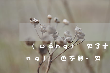 網(wǎng)貸欠了十幾萬家里經(jīng)濟也不好-欠網(wǎng)貸10幾萬家里又沒錢