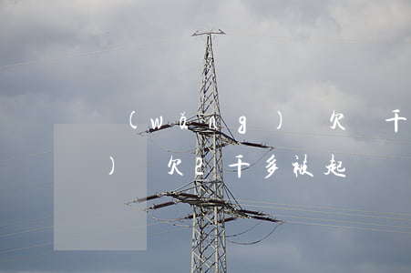 網(wǎng)貸欠兩千法庭(網(wǎng)貸欠2千多被起訴)