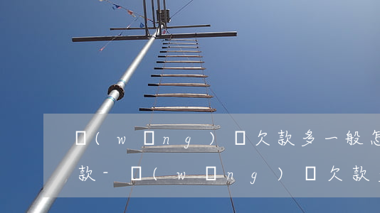 網(wǎng)貸欠款多一般怎么有限的還款-網(wǎng)貸欠款多一般怎么有限的還款呢