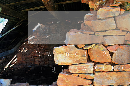 網(wǎng)貸欠百萬(wàn)(網(wǎng)貸欠款100萬(wàn))