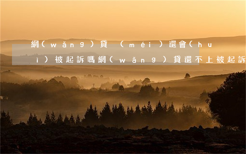 網(wǎng)貸沒(méi)還會(huì)被起訴嗎(網(wǎng)貸還不上被起訴是什么結(jié)果)