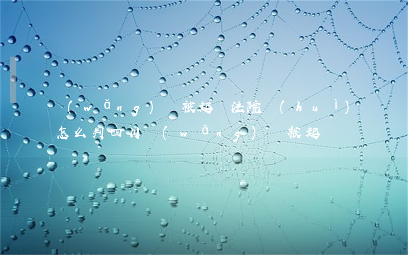 網(wǎng)貸被起訴法院會(huì)怎么判?（四川網(wǎng)貸被起訴）