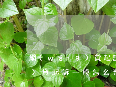 網(wǎng)貸起訴的例子 網(wǎng)貸起訴一般怎么判決