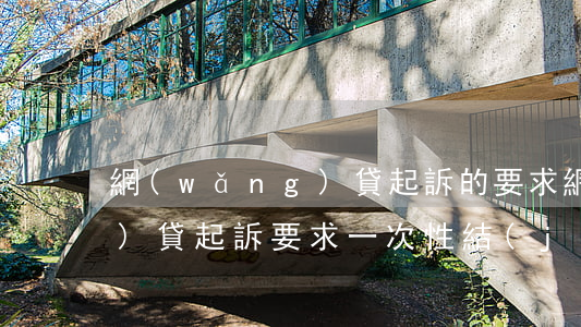 網(wǎng)貸起訴的要求(網(wǎng)貸起訴要求一次性結(jié)清款)