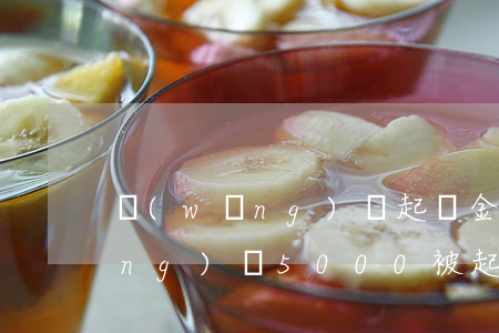 網(wǎng)貸起訴金額五萬-網(wǎng)貸5000被起訴