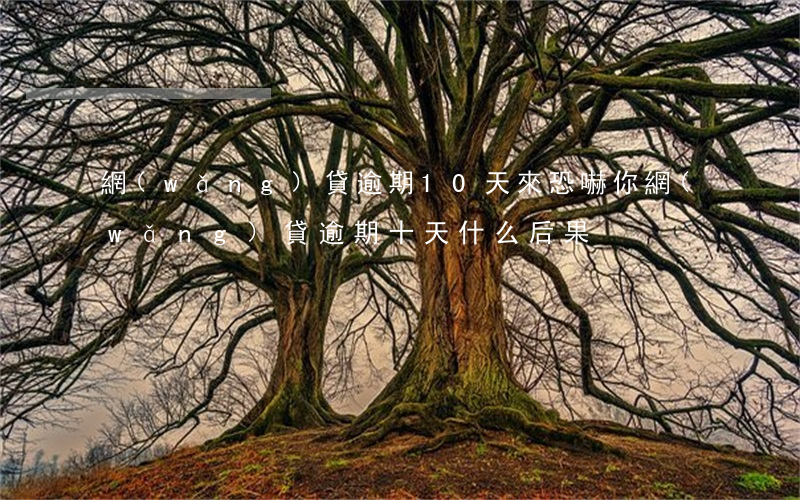 網(wǎng)貸逾期10天來恐嚇你(網(wǎng)貸逾期十天什么后果)