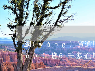 網(wǎng)貸逾期6000塊(網(wǎng)貸6千多逾期多久會(huì)被起訴)