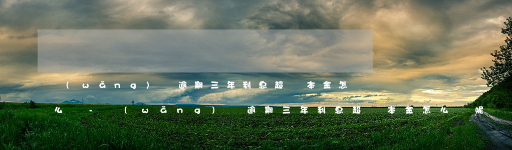 網(wǎng)貸逾期三年利息超過本金怎么辦-網(wǎng)貸逾期三年利息超過本金怎么辦呢