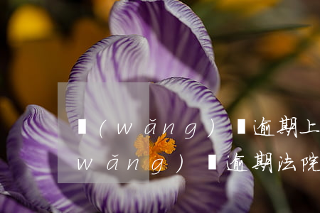 網(wǎng)貸逾期上訴后多久開庭(網(wǎng)貸逾期法院起訴流程)