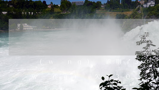 網(wǎng)貸逾期了30萬還不上(網(wǎng)貸欠了30萬還不起了)